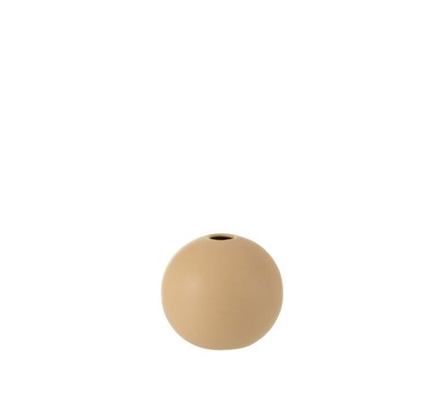 J-Line Vase Sphere Ceramic Pastel Matt Beige - Small