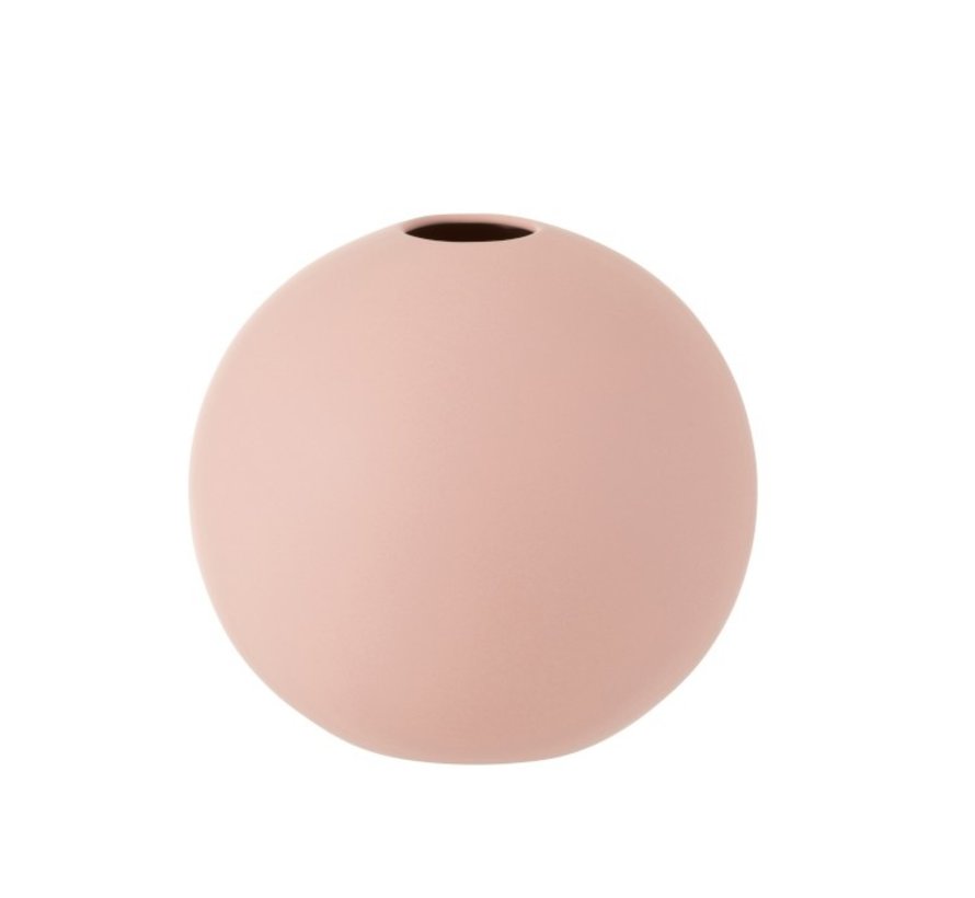 Vase Sphere Ceramic Pastel Matt Pink - Large