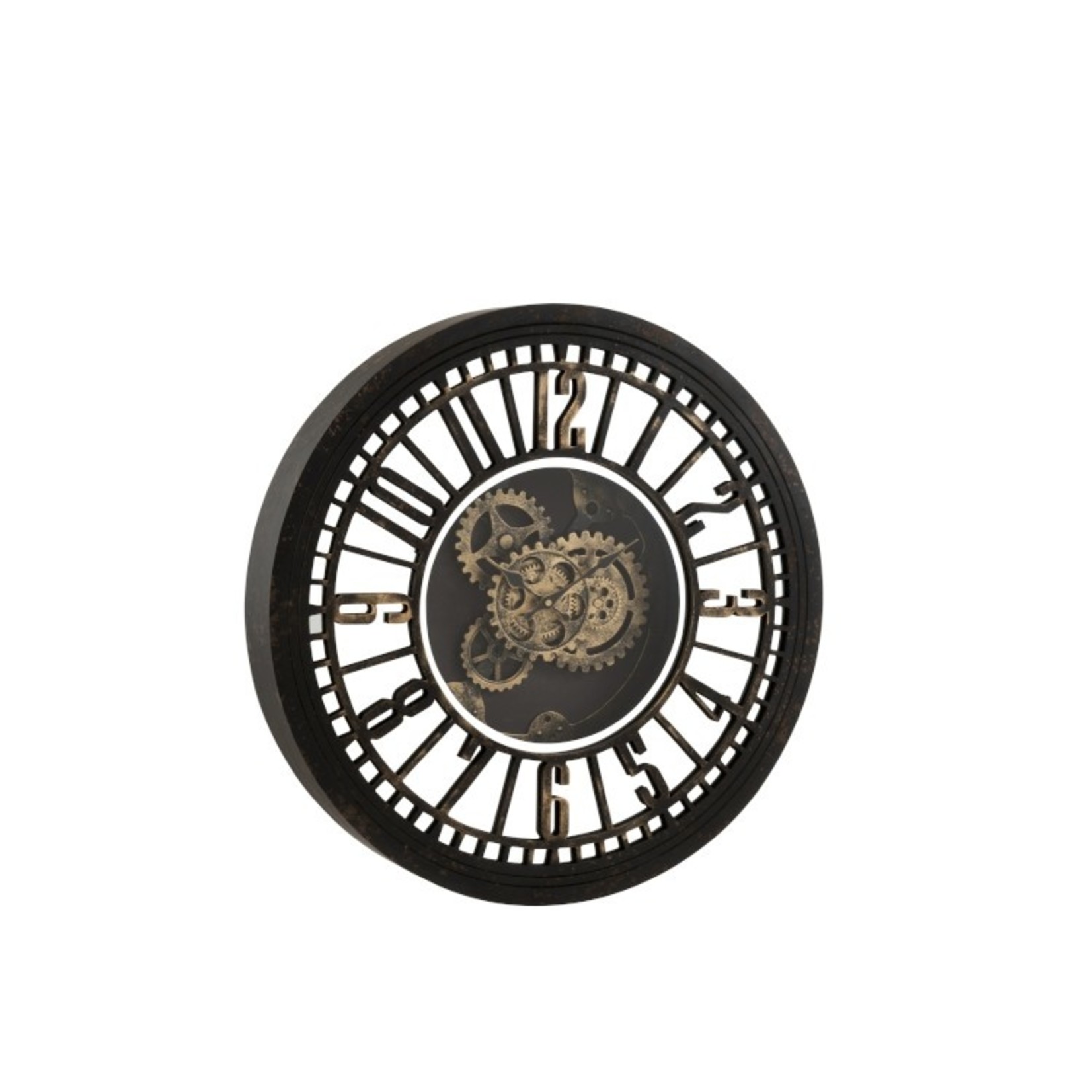 J-Line Wall Clock Round Radar  Black - Gold