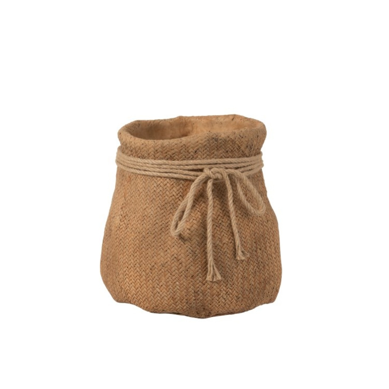 J-Line Flowerpot Cement Bag Cord Natural Brown - Extra Large