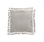Cushion Square Velvet Moroccan Sequins Tassels - Gray