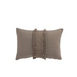 J-Line Cushion Rectangle Cotton Tassel Band - Taupe