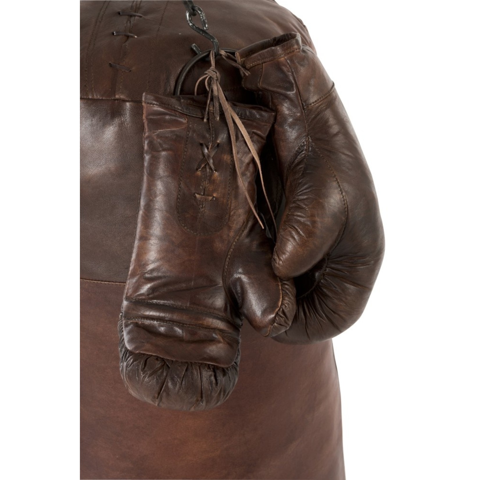 J-Line Decoration Boxing Gloves Leather - Dark Brown
