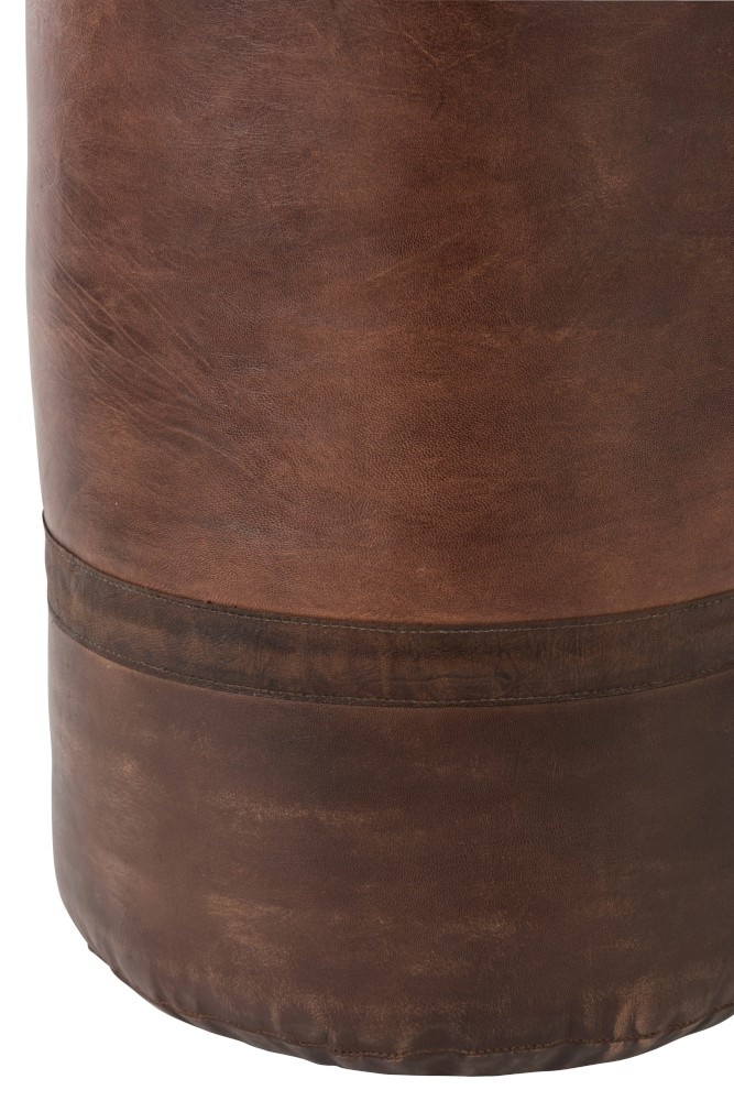 Decoration Punching Bag Cylinder Necklaces Leather Dark Brown