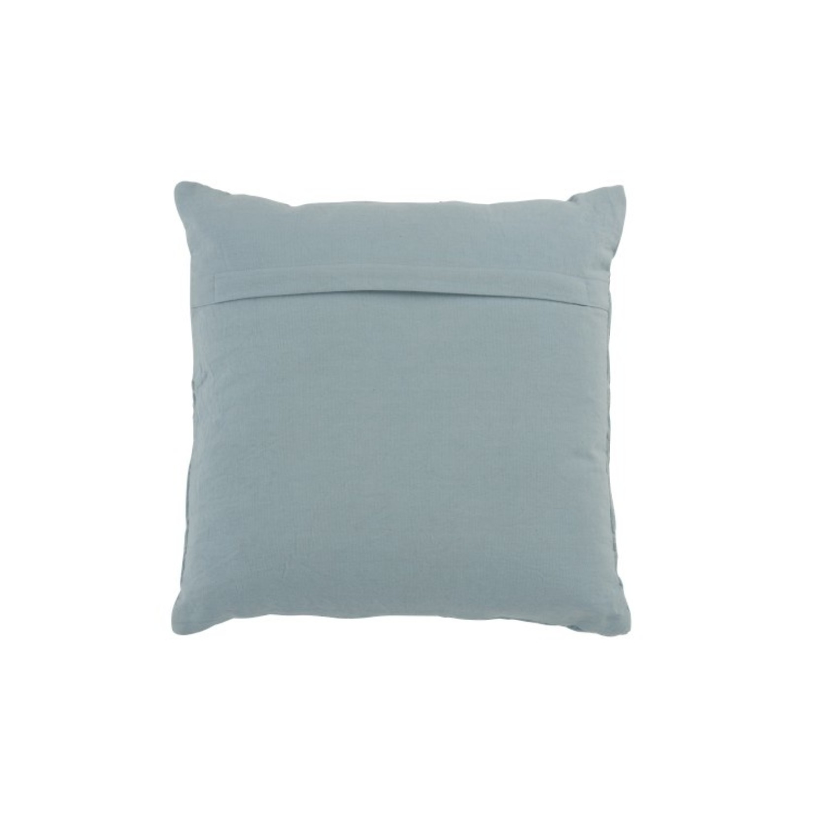 J-Line Cushion Square Cotton Embroidery Patterns - Light Blue