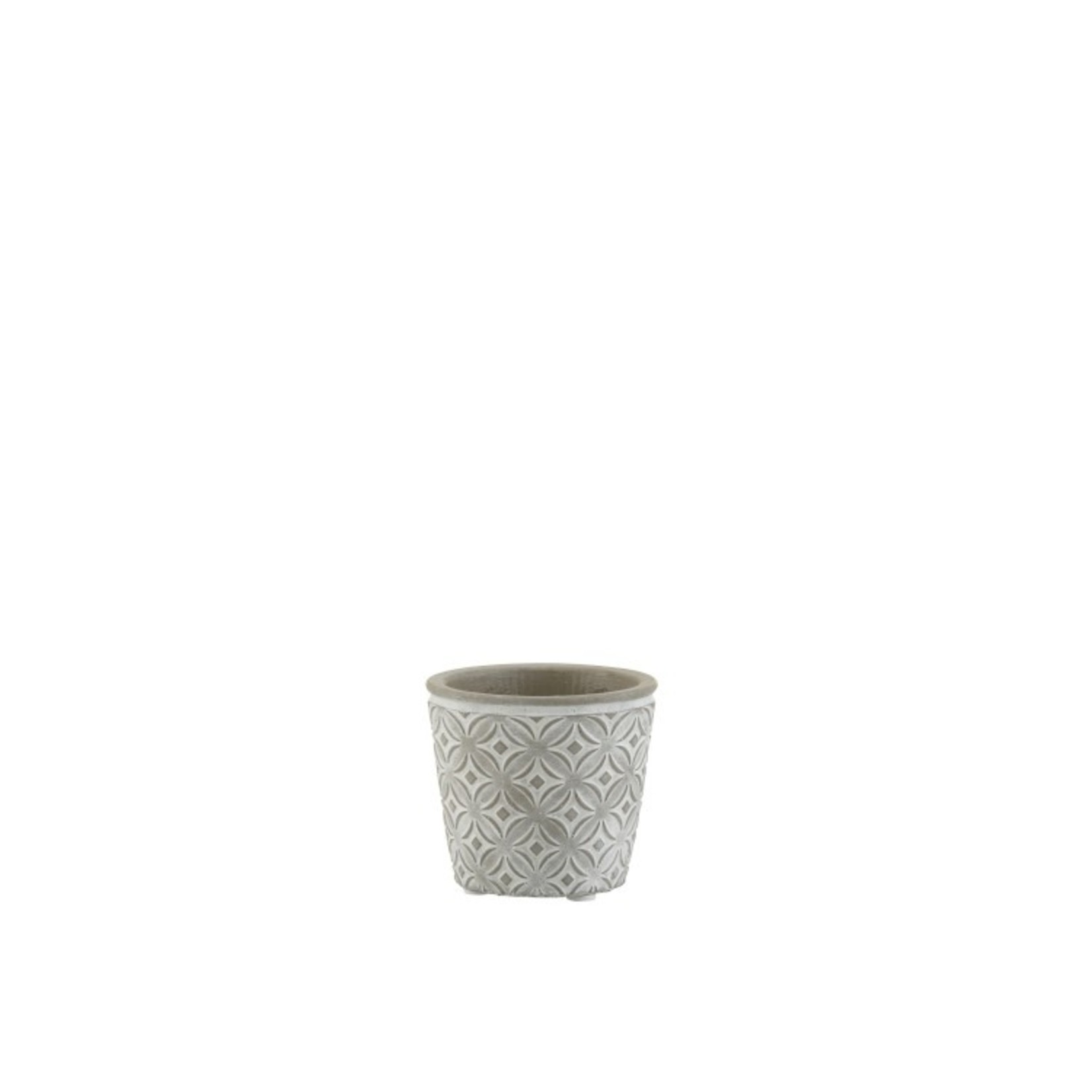 J-Line Flowerpot Oriental ceramic Gray - Extra Small