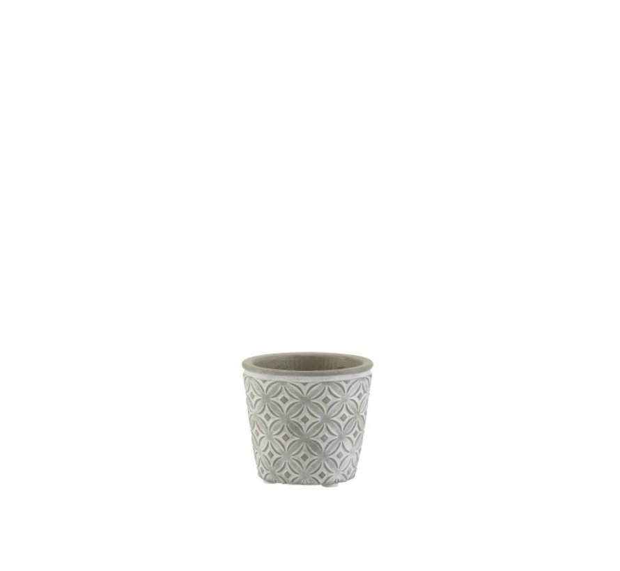 Flowerpot Oriental ceramic Gray - Extra Small