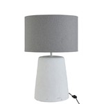 J-Line Table lamp with shade Braided Concrete White Gray - Large