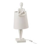 J-Line Table lamp Supporting Person Textile Poly - White