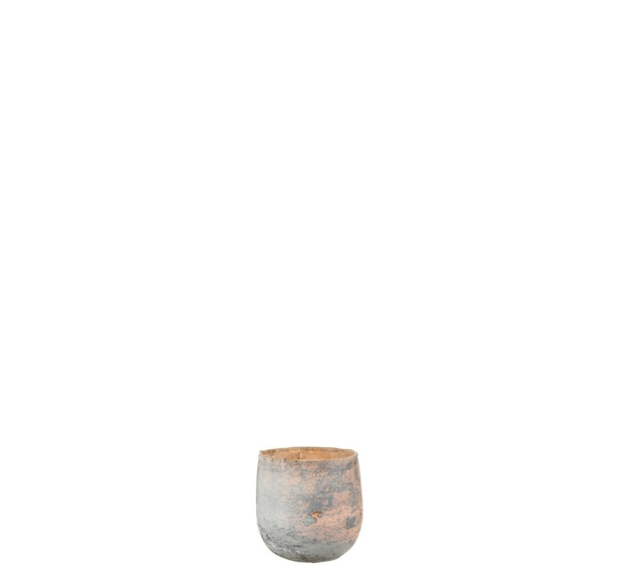 Tealight holders Glass Marble Gray - Small