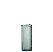 J-Line Vaas Glas Cilinder Boord Transparant Groen - Large