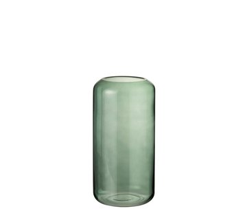 J-Line Vase Cylinder High Transparent Green - Small