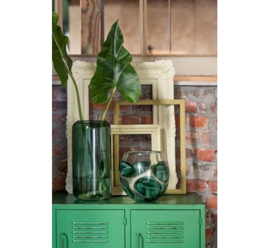 Vase Cylinder High Transparent Green - Small
