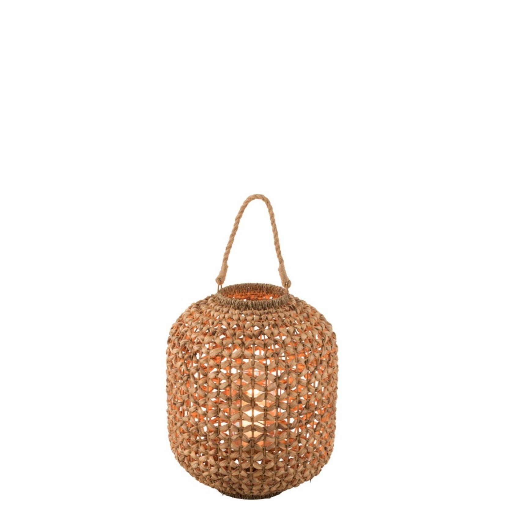 J-Line Lantern Bamboo Cylinder Natural Brown - Medium