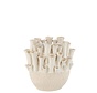 Vase Ceramic Ball Anemone Beige - Small