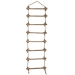 J-Line Decoration Wall Ladder Wood Jute Natural - Brown