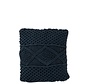 Cushions Square Cotton Handicraft - Dark Blue