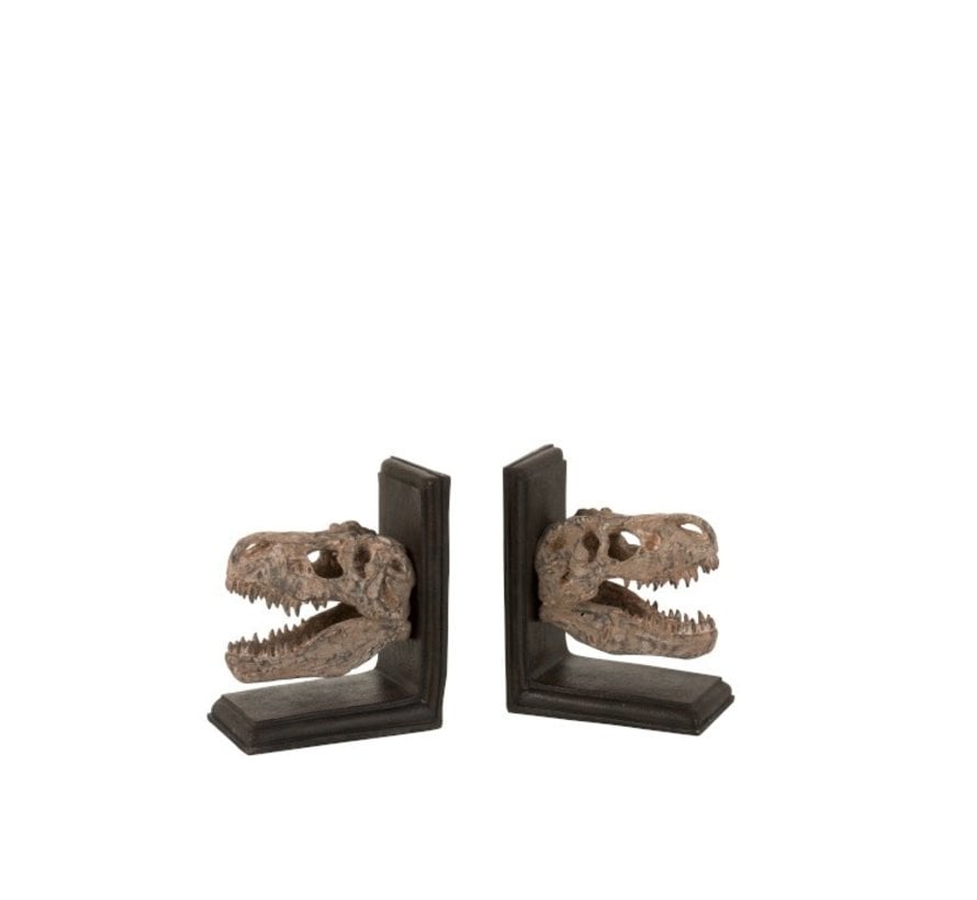 Decorative Bookends Dinosaur Poly Brown - Beige