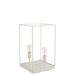 J-Line Table lamp Rectangle Tight Metal Frame White - Large