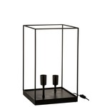 J-Line Table lamp Rectangle Tight Metal Frame Black - Large