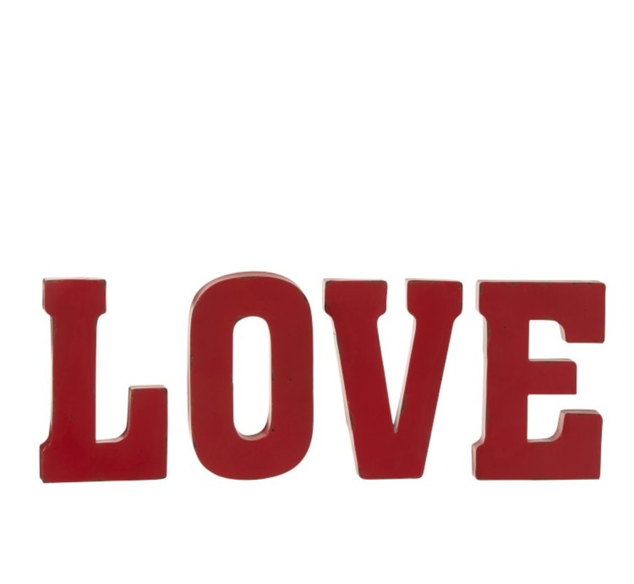 Wall Decoration Letters Love Metal Red Sl Homedecoration Com