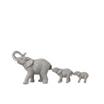 J-Line Decoration Elephants Row Large To Small - Gray