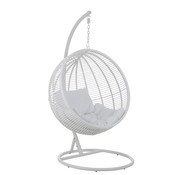 J-Line Hanging Chair One Person Round Steel - White