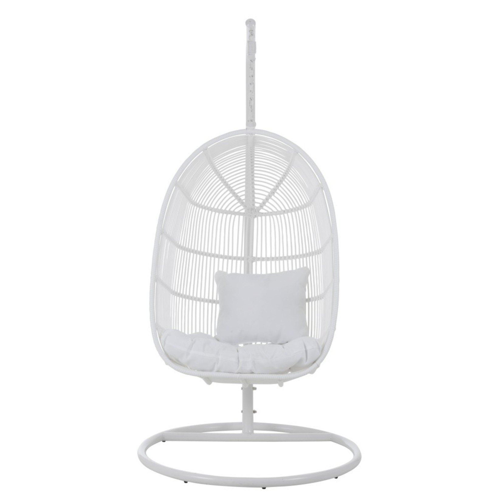 J-Line Hanging Chair One Person Oval Steel - White