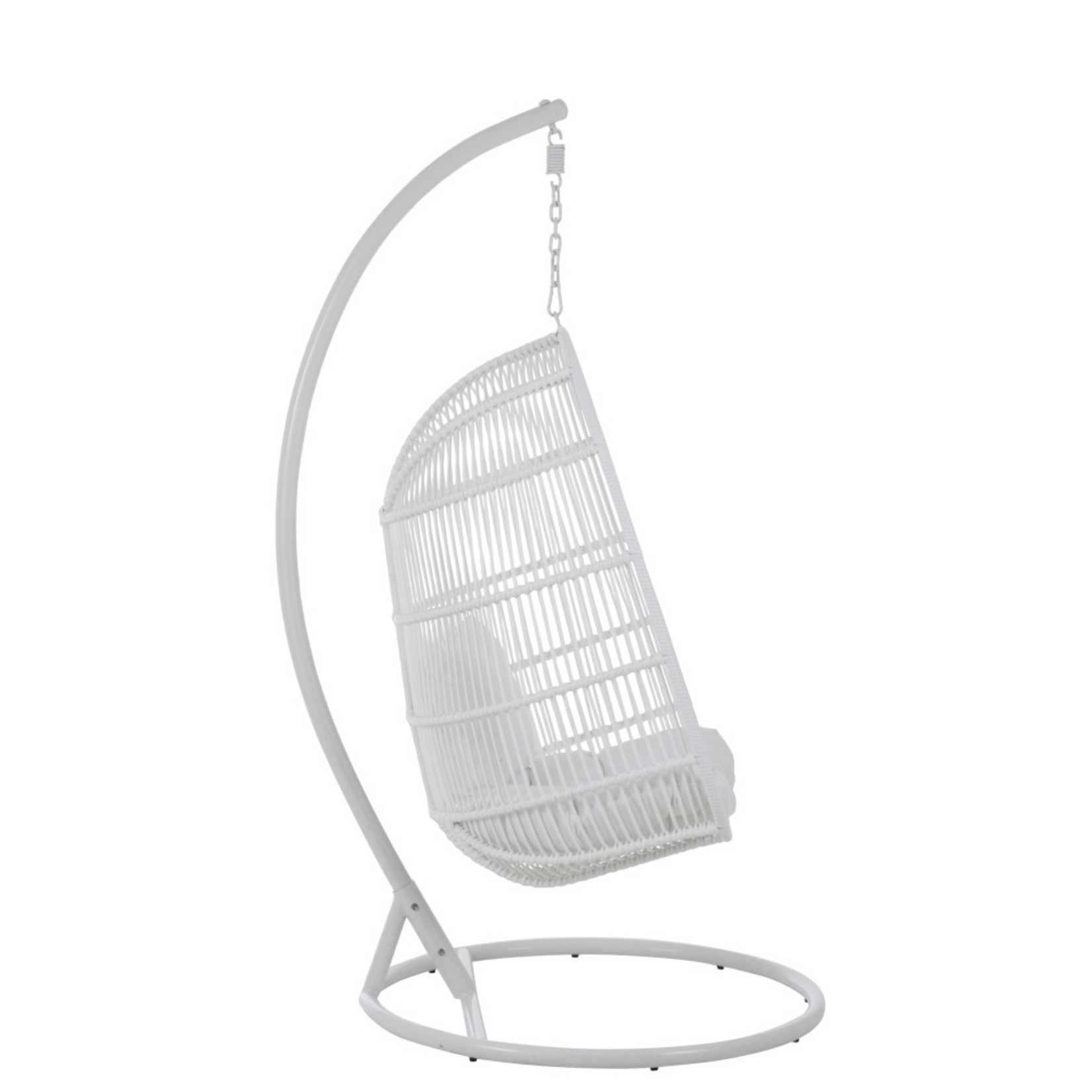 J-Line Hanging Chair One Person Oval Steel - White