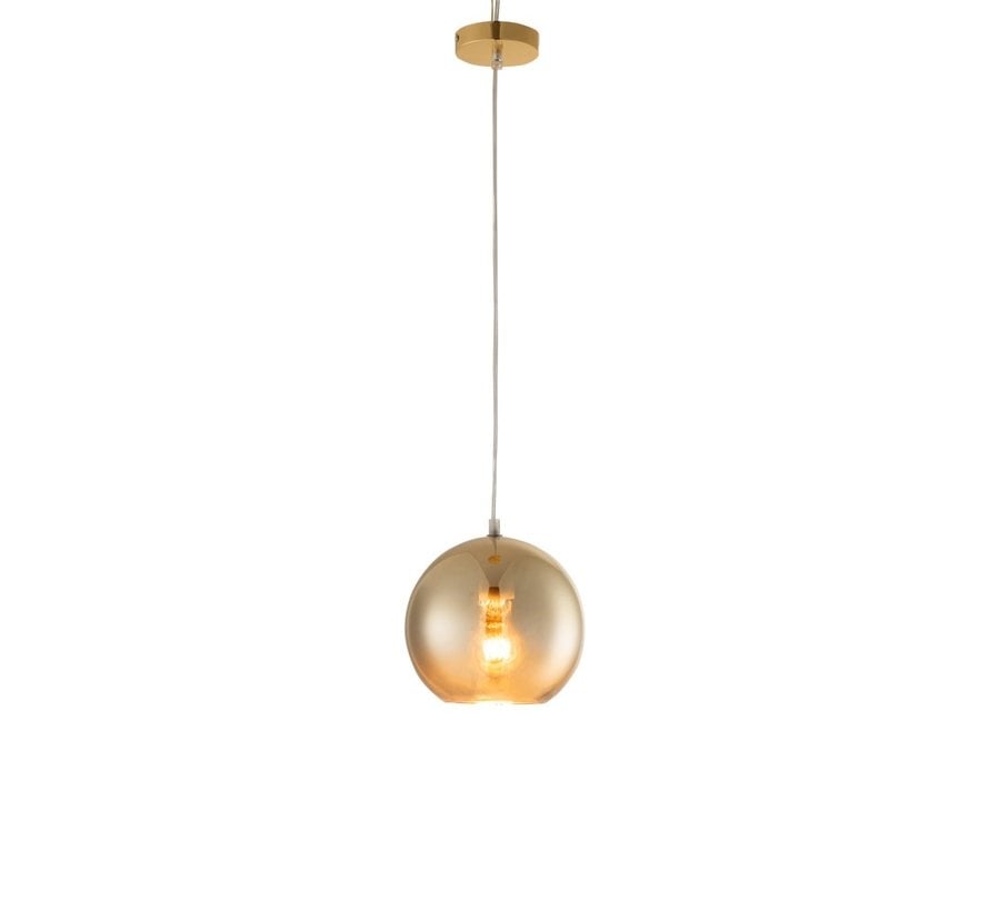 Hanging Lamp Modern Glass Ball Metal Gold Small Sl Homedecoration Com