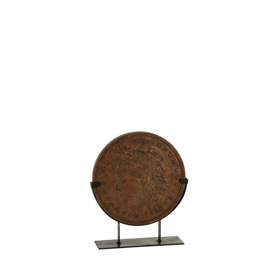 Decoration Coin On Foot Poly Bronze - Small