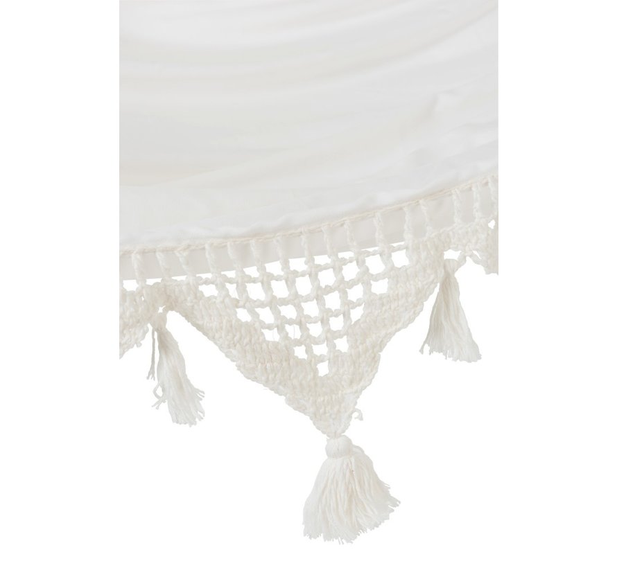 Hammock Cotton Linen Tassel Beads - White