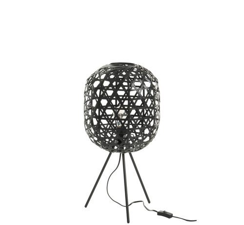 J-Line Table lamp Bamboo Black Small