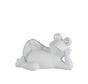 Decoration Reclining Frog Solar Polyester - White
