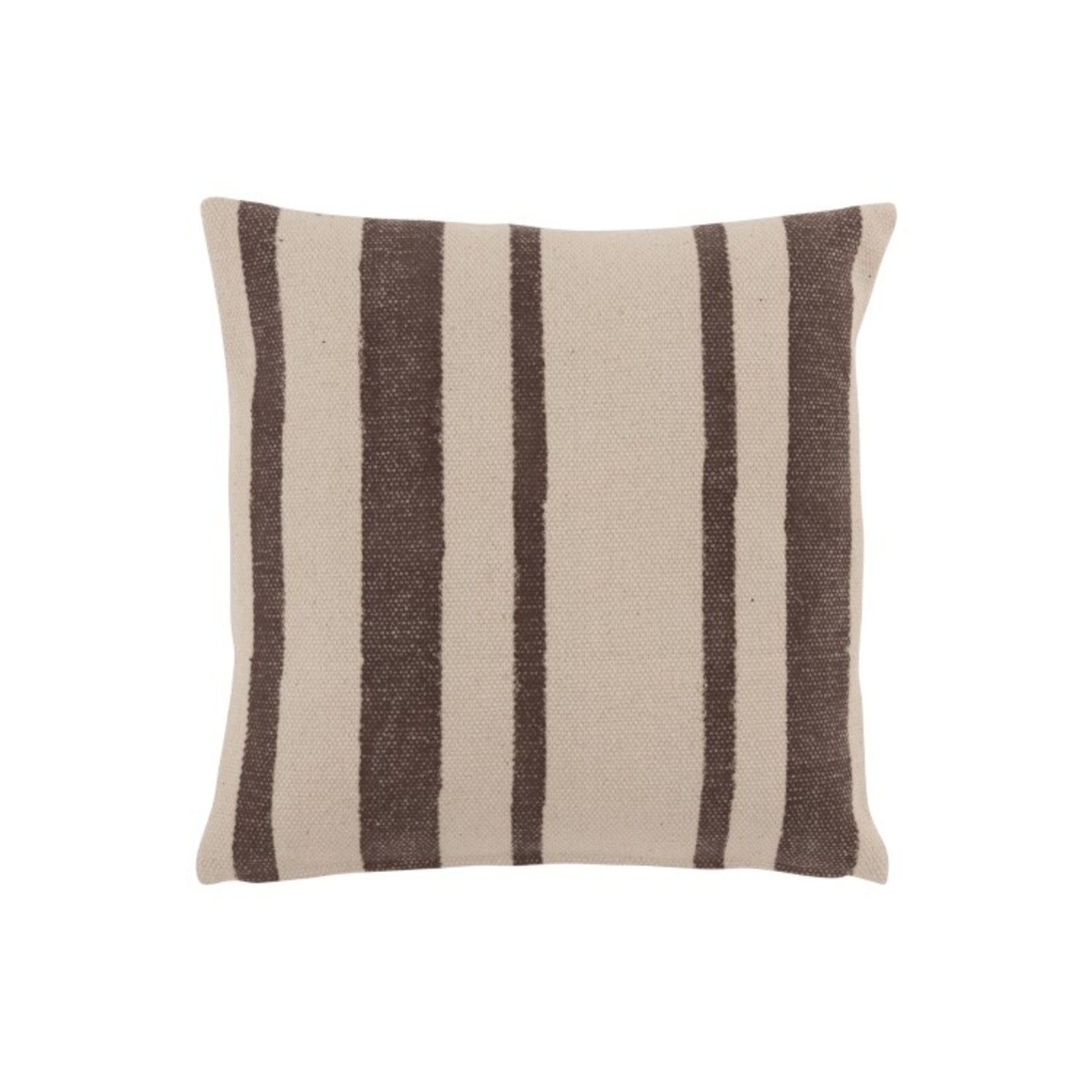 J-Line Cushion Cotton  Stripes Black - Beige