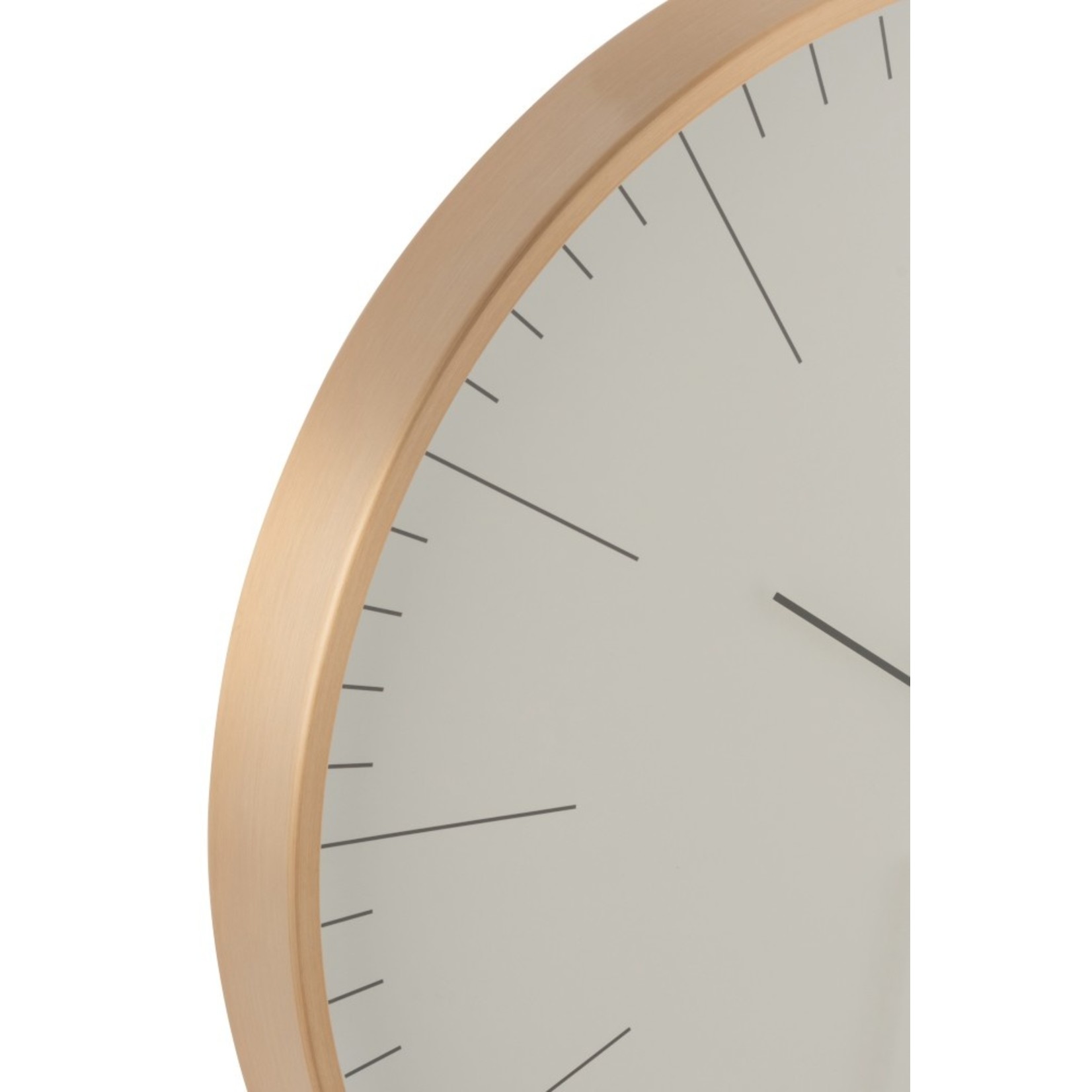 J-Line Wall Clock Round Gerbert Aluminum Gold - White