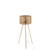J-Line Floor Lamp Round On Legs Metal Gold - Small