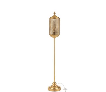 small brass floor lamp