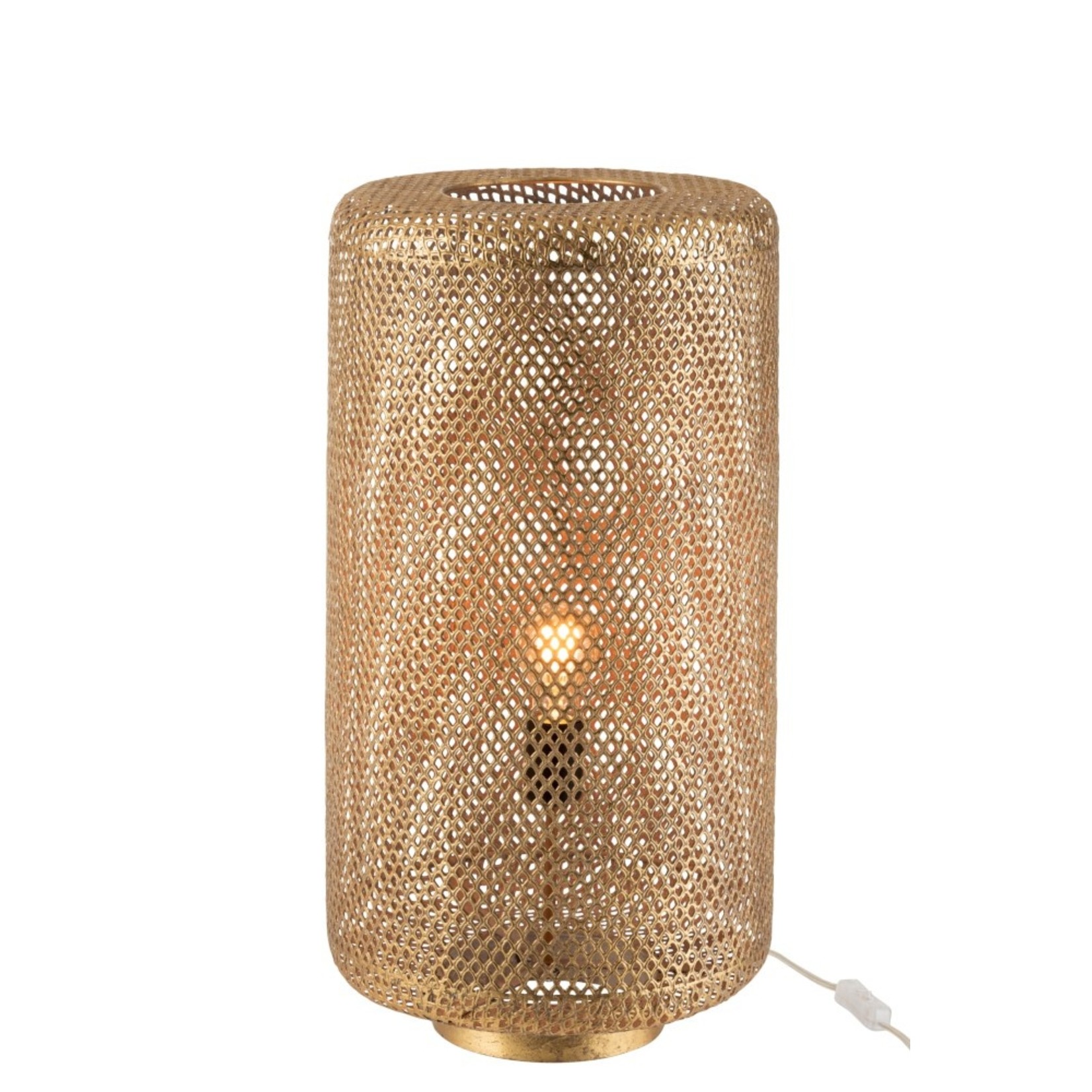 J-Line Table lamp Cylinder High Metal Holes - Gold