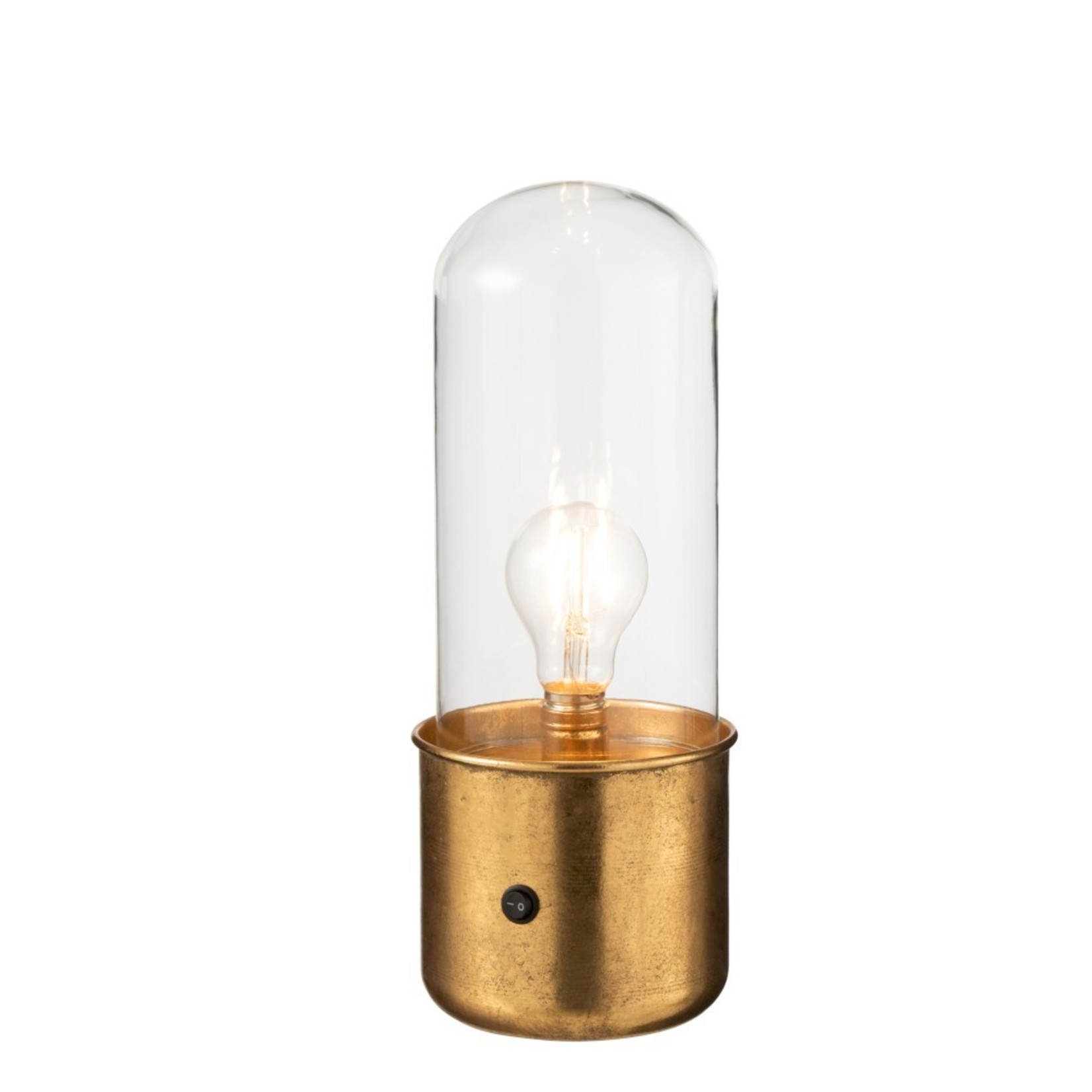 J-Line Table Lamp Glass Led Lighting Antique Gold - Small