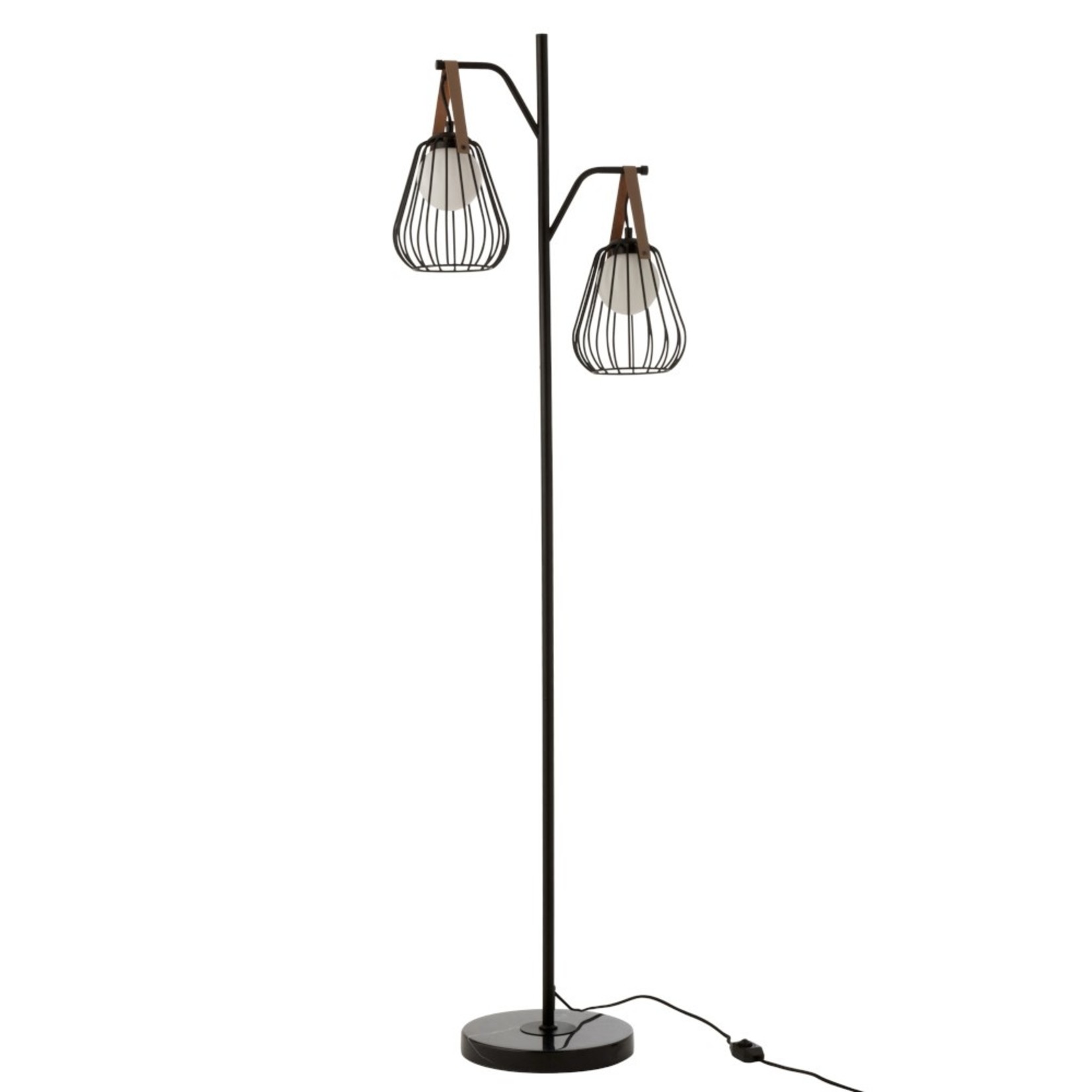 Staande Lamp Industrieel Modern Marmeren Voet - Zwart -  Sl-homedecoration.com
