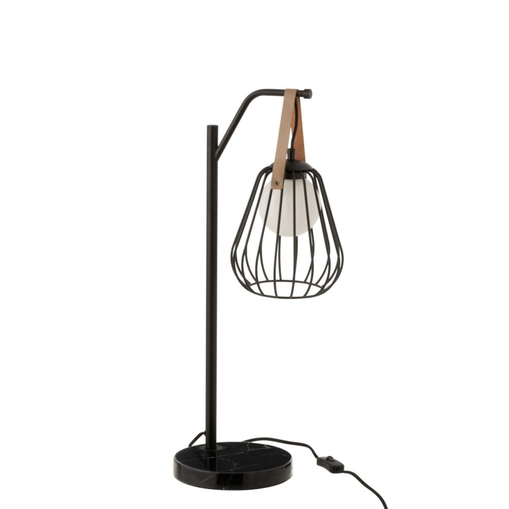 J-Line Table Lamp Industrial Modern Marble Base - Black