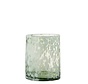 Tealight Holder Glass Speckles Transparent Green White - Small