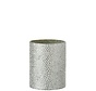 Tealight holder Glass Mosaic White Silver - Medium