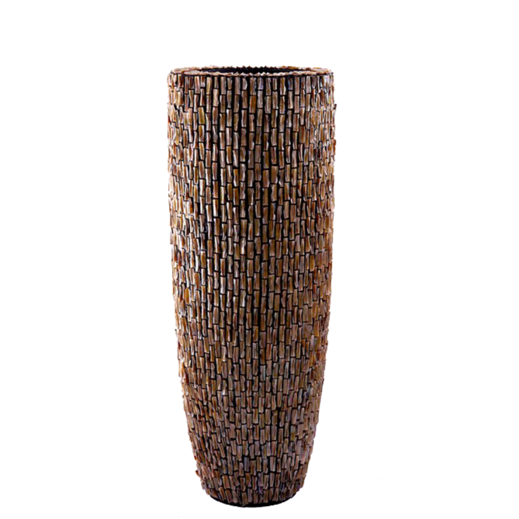 Pot & Vaas Shell Vase Cylinder Raw Brown - Extra Large