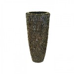 Pot & Vaas Shell Vase Cylinder Raw Shiny Brown - Medium