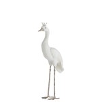 J-Line Decoration Crane Feather Crown White Silver - Small