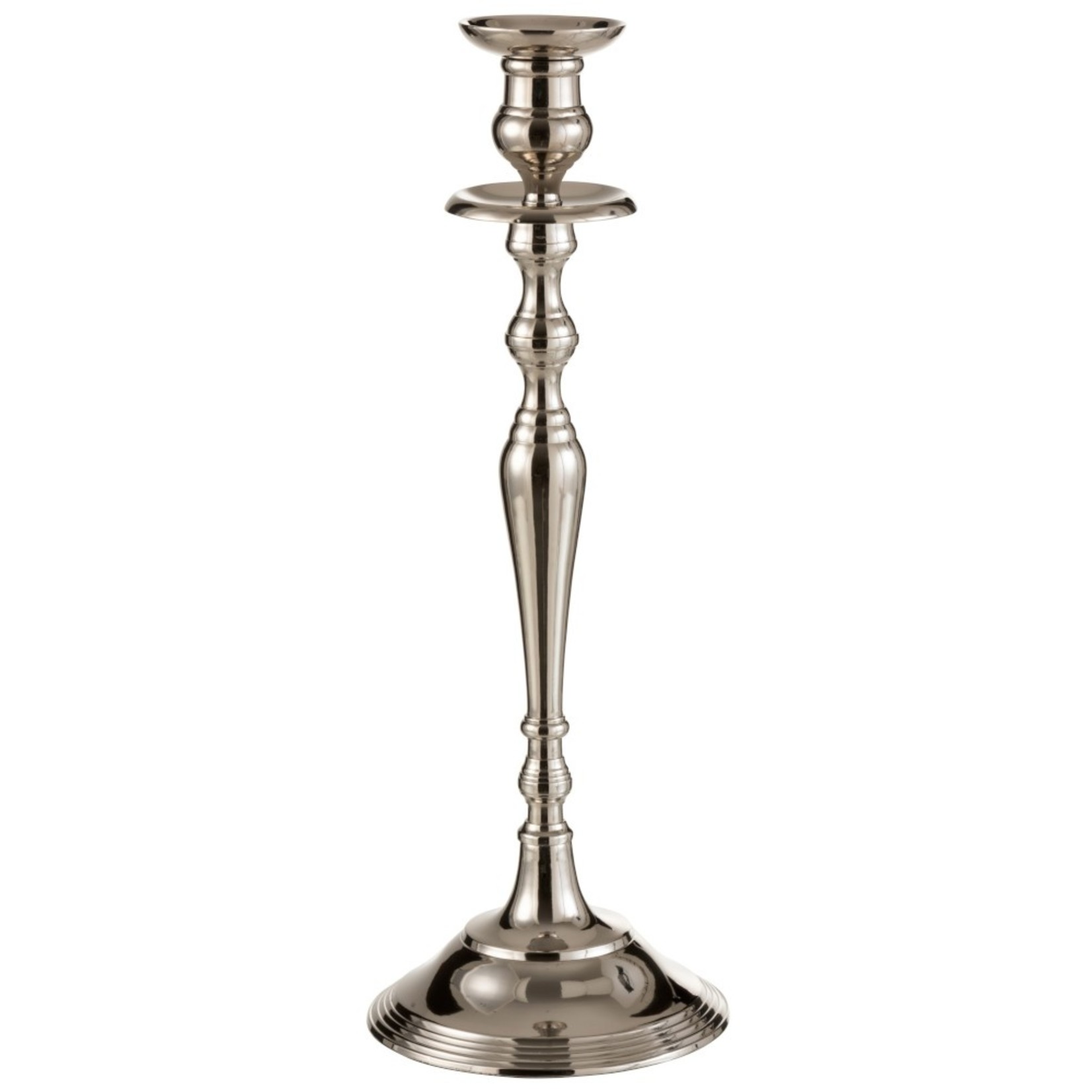 J-Line Candlestick Classic Aluminum Silver - Medium