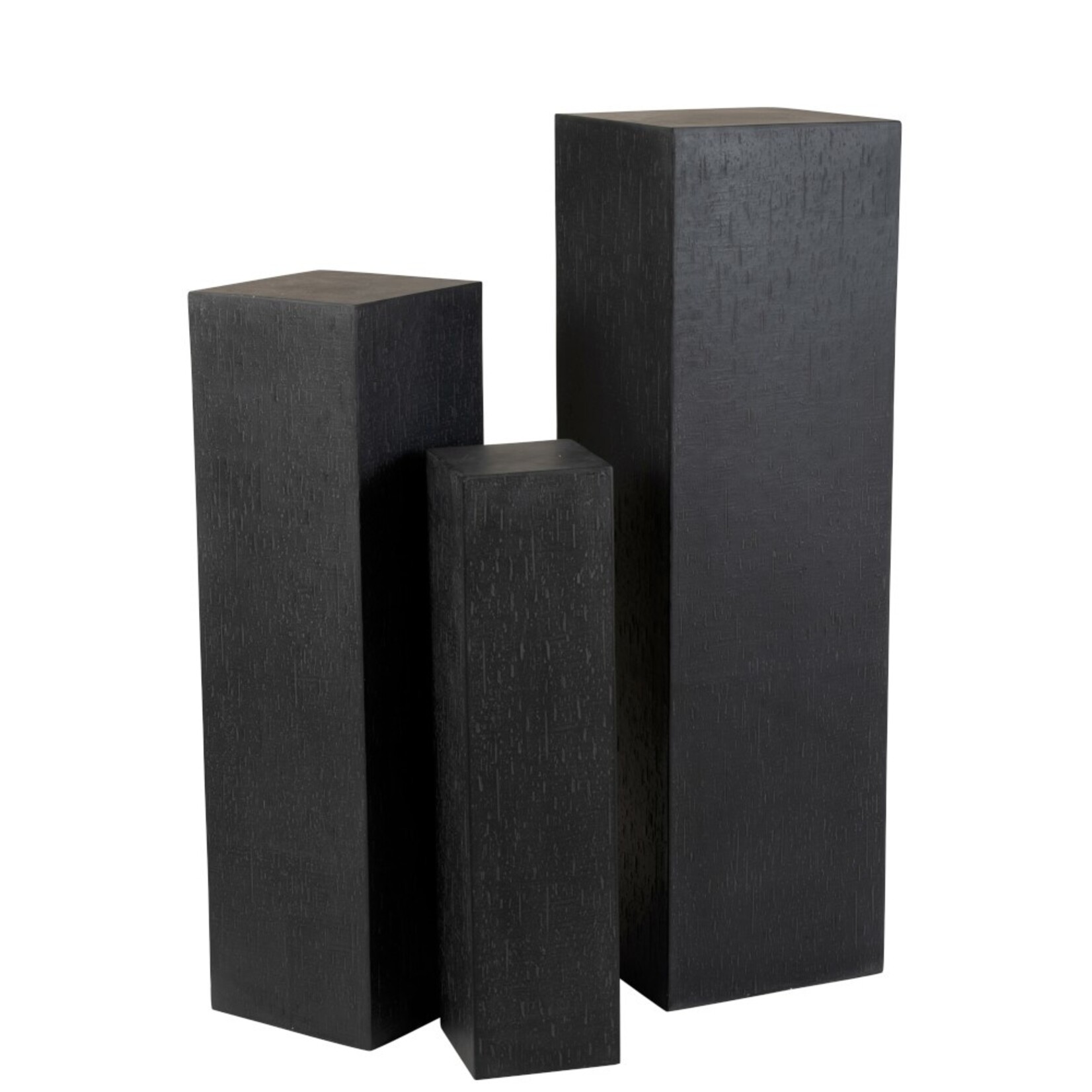 J-Line Decoration Column High Ceramic Pottery Black - Large