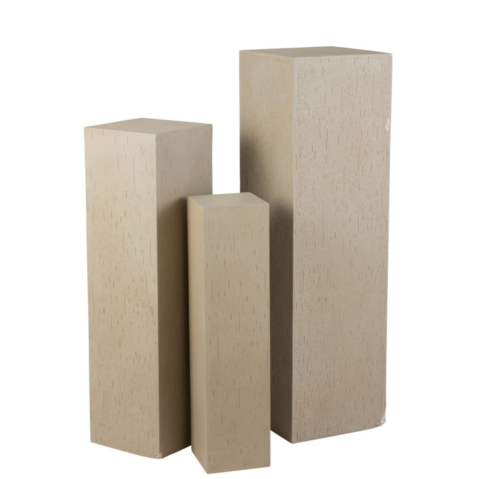 J-Line Decoratie Zuil Hoog Keramiek Aardewerk Beige - Medium